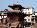 Kathmandu Patan Durbar Square 09 The Two-storey Brick Jagannarayan Temple Is Dedicated To Narayan Guarded By Two Large Stone Lions 